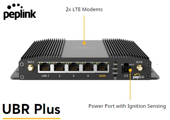   Routeurs  LTE  multiwan  900Mb UBR PLUS LTE : Routeur 4G avec 2 Modems LTE Cat 7 et 6 + 1 WAN GE